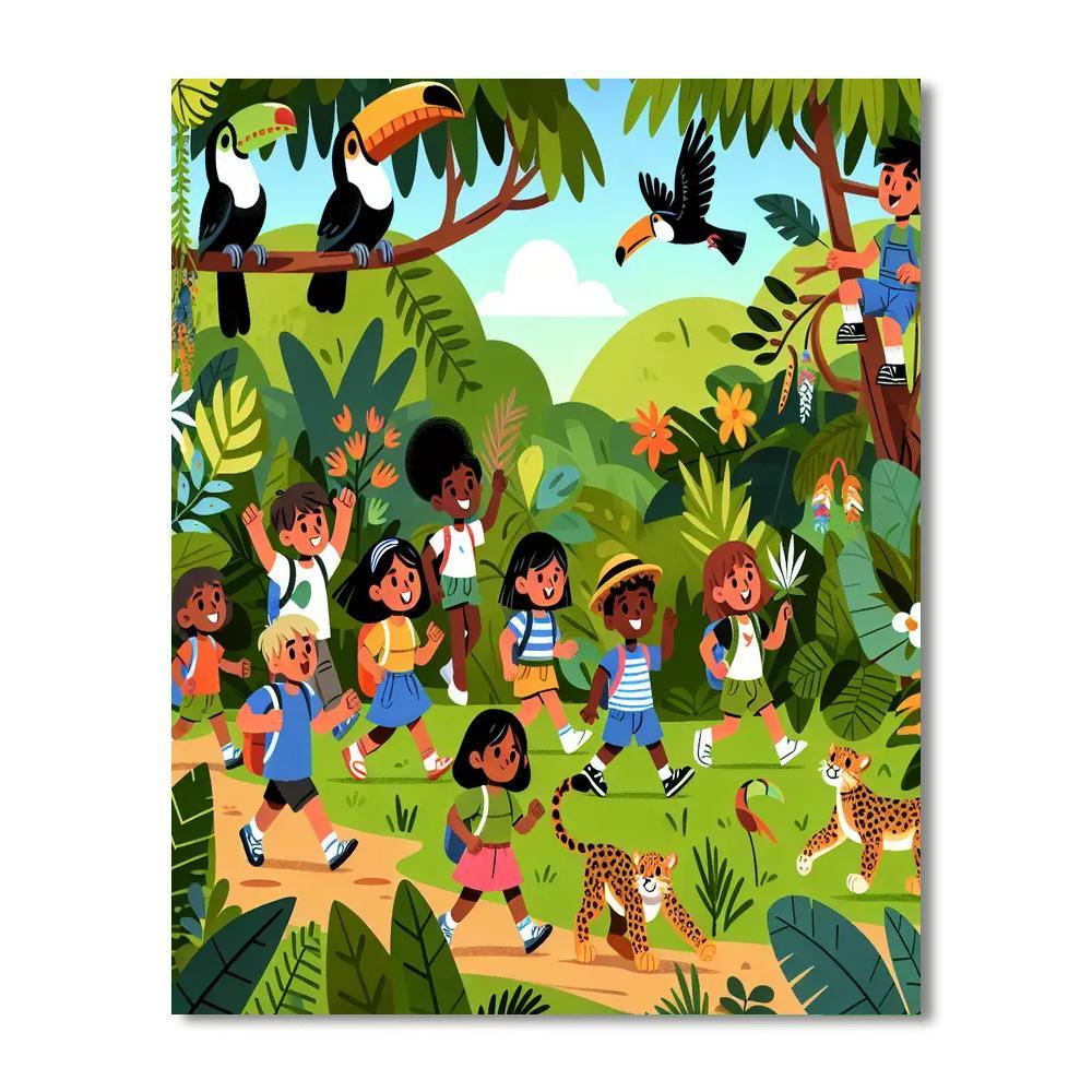 Jungle Adventure Trek Paint By Color