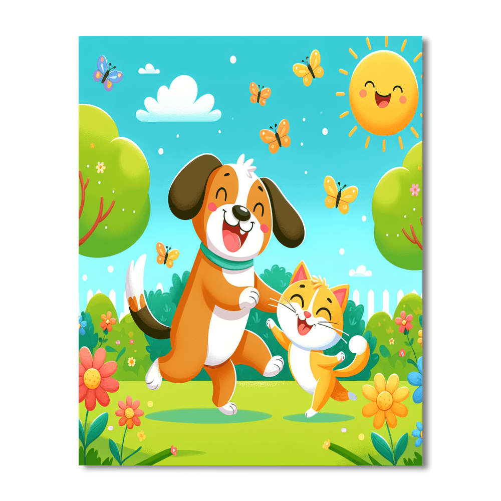 Incredible Adventures With Pets Number Painting