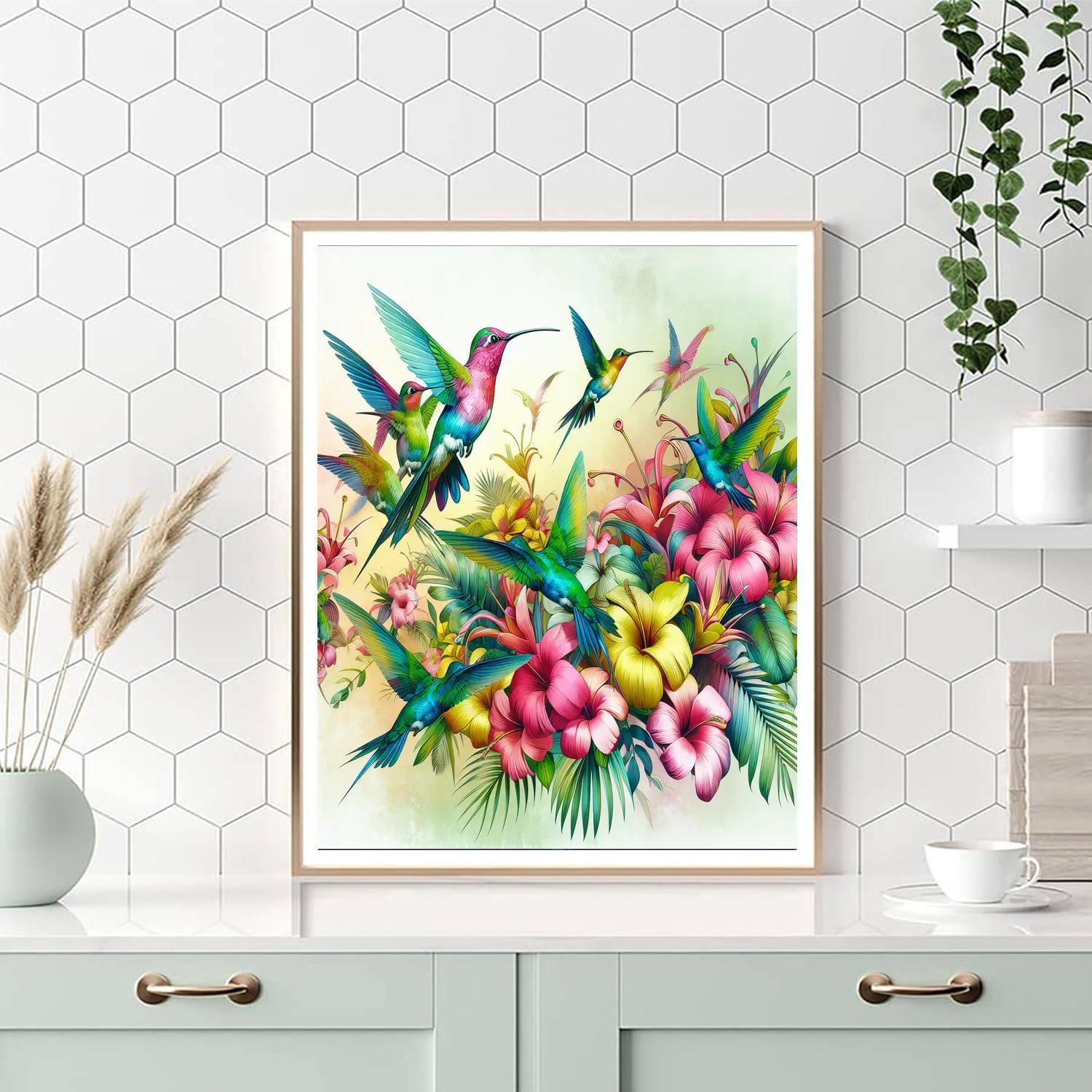 Hummingbird Oasis Painting By Numbers Kit