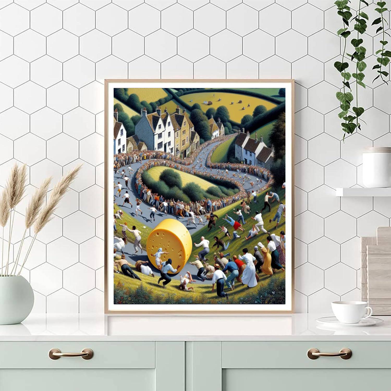 Cheese Rolling Festival - Cooper's Hill, England DIY Paint By Numbers