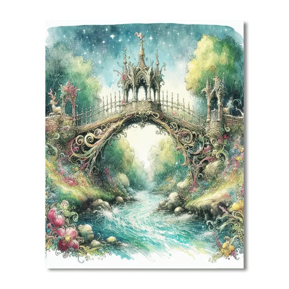 Whimsical Fairytale Bridge Numbered Painting Kits
