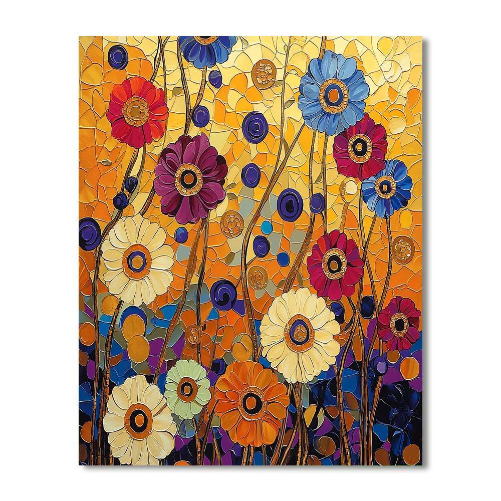 Klimt Inspired Luminous Floral Fantasy  Painting By Numbers Kit