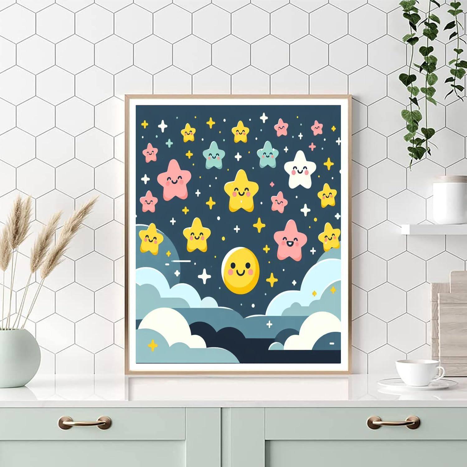 Sparkling Stars Numbered Painting Kits