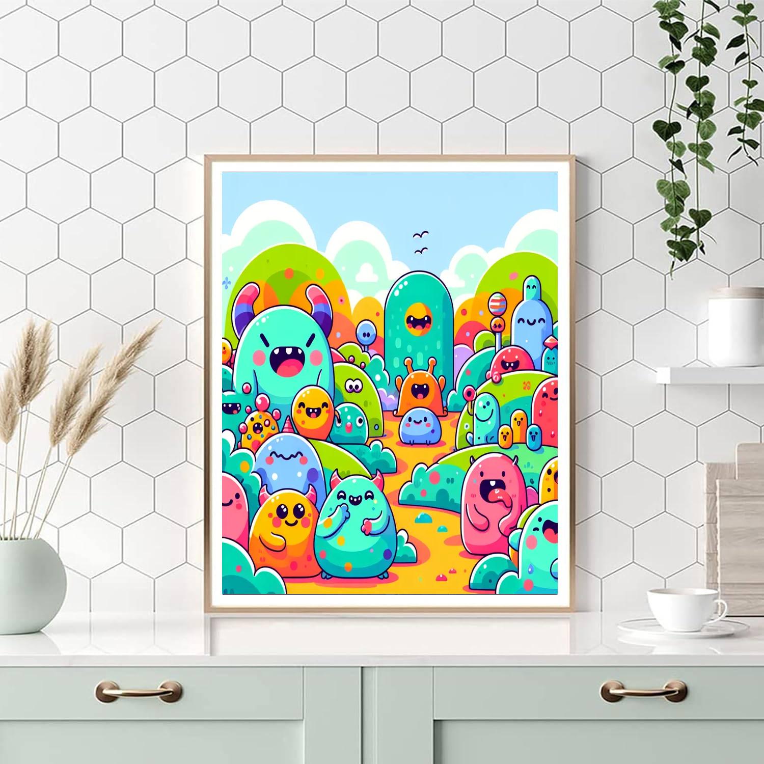 Friendly Monster Adventures Numbered Painting Kits