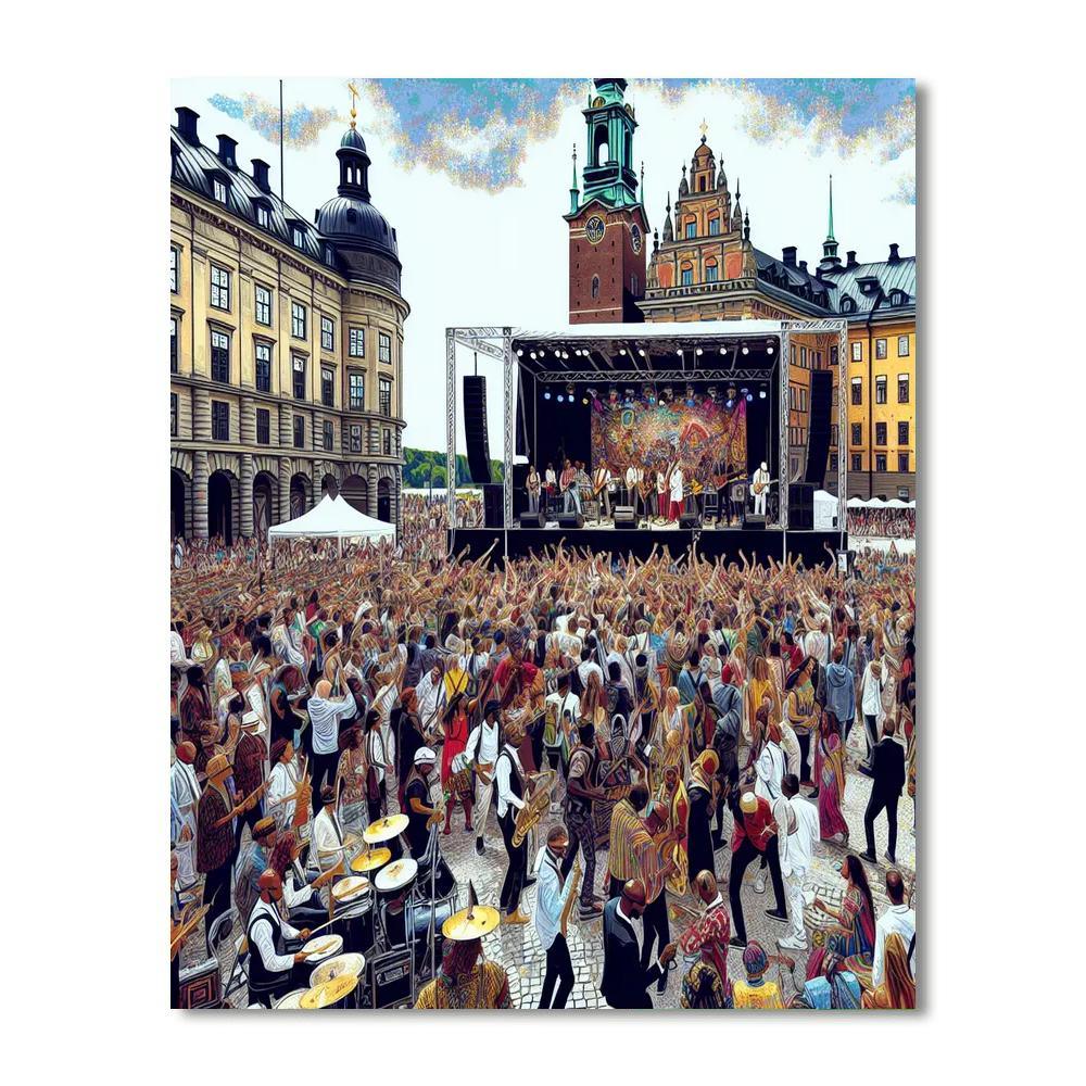 Stockholm Culture Festival - Sweden Painting Number Kit