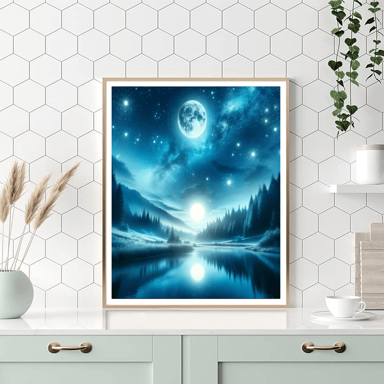 Glistening Starry Night Numbered Painting Kits