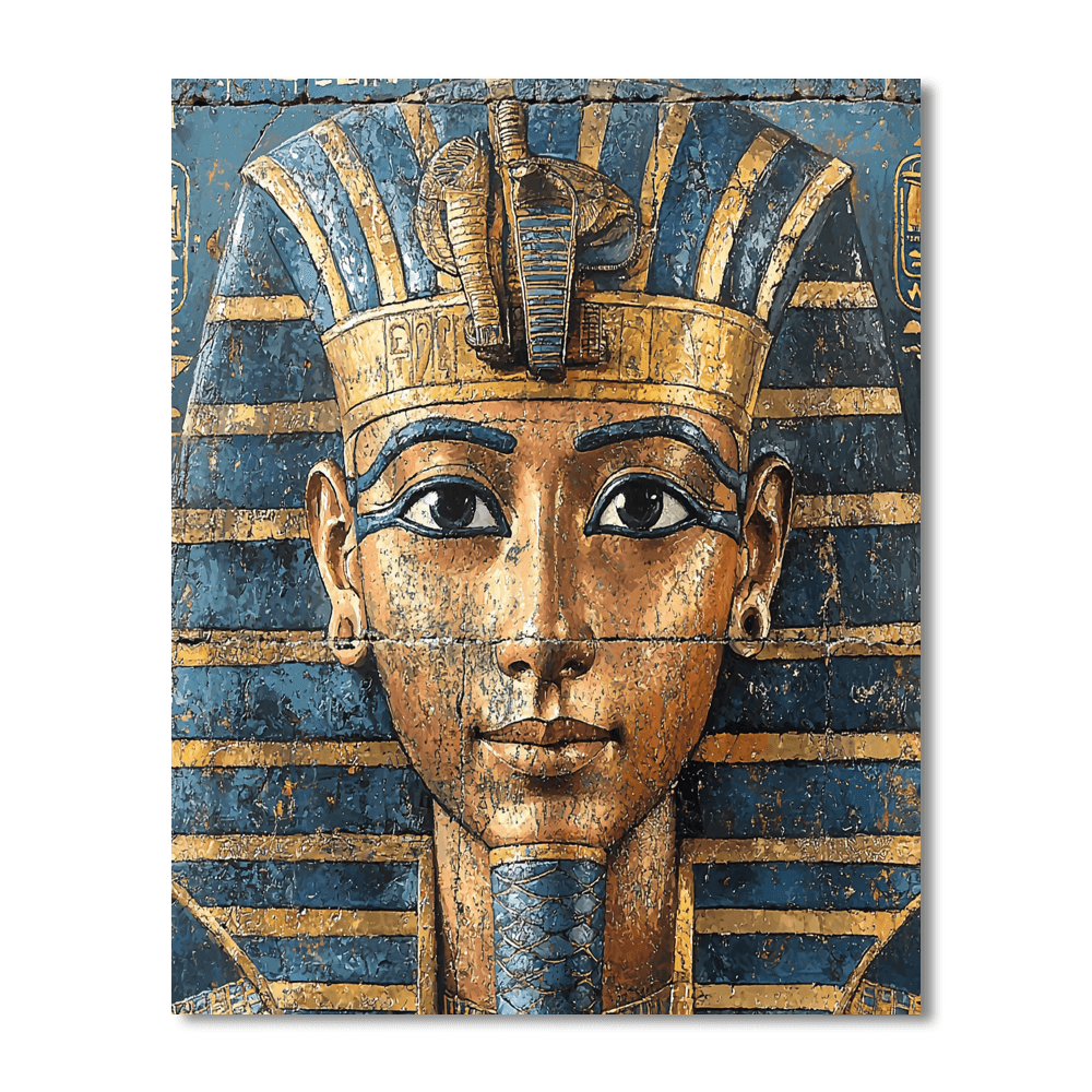 Ancient Egyptian Style Inspired Pharaoh's Golden Glance  Paint By Number