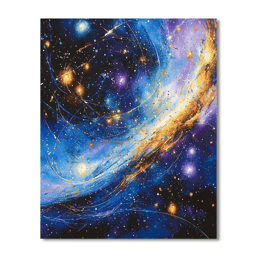 Jackson Pollock Inspired Cosmic Whirls  Paint By Numbers