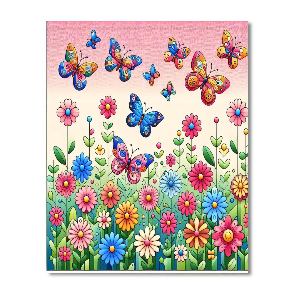 Butterfly Blossom Ballet Paint By Color