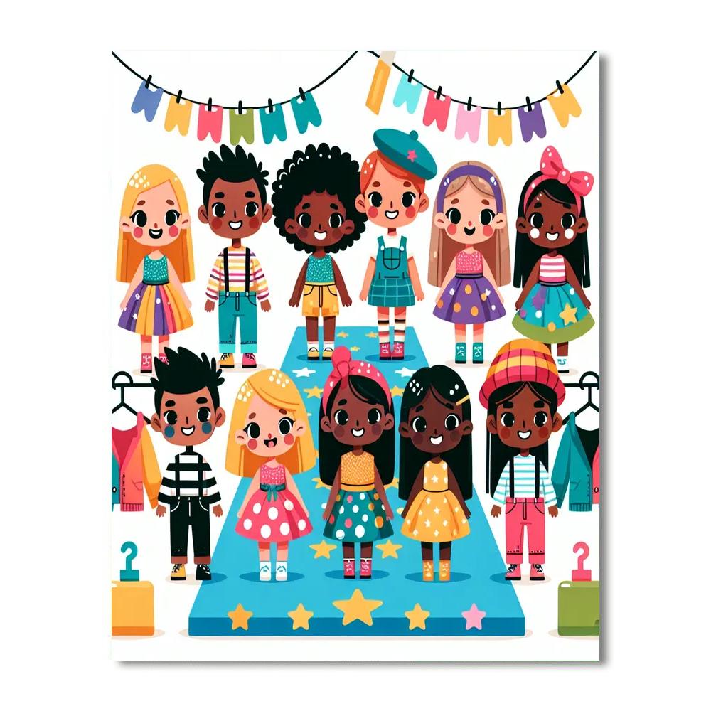 Funky Fashions Painting By Numbers Kit