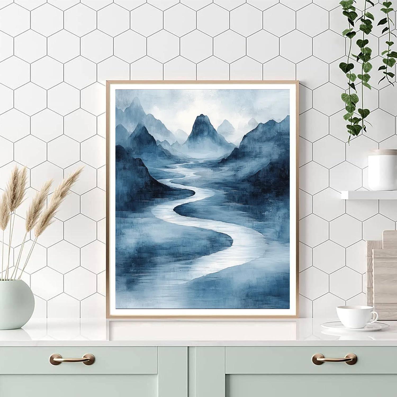 Zhao Mengfu Inspired Whispers Of The River  Paint By Numbers