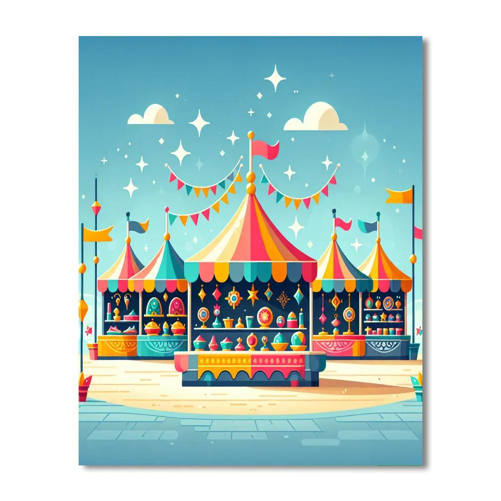 Magic Market Bazaar Painting Number Kit