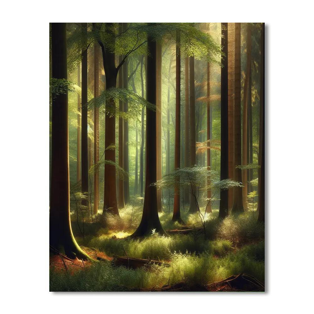Timeless Woodland Retreat Number Painting