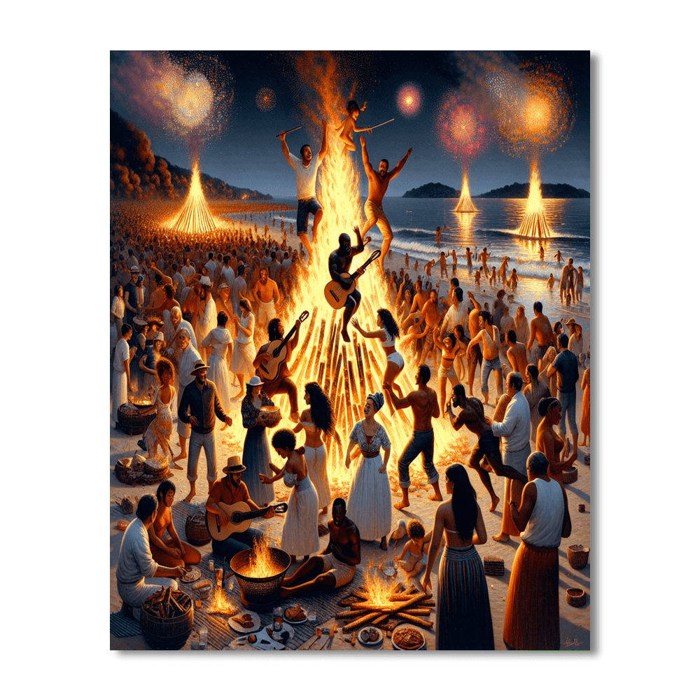 Fiesta De San Juan - Spain Paint By Numbers Kits