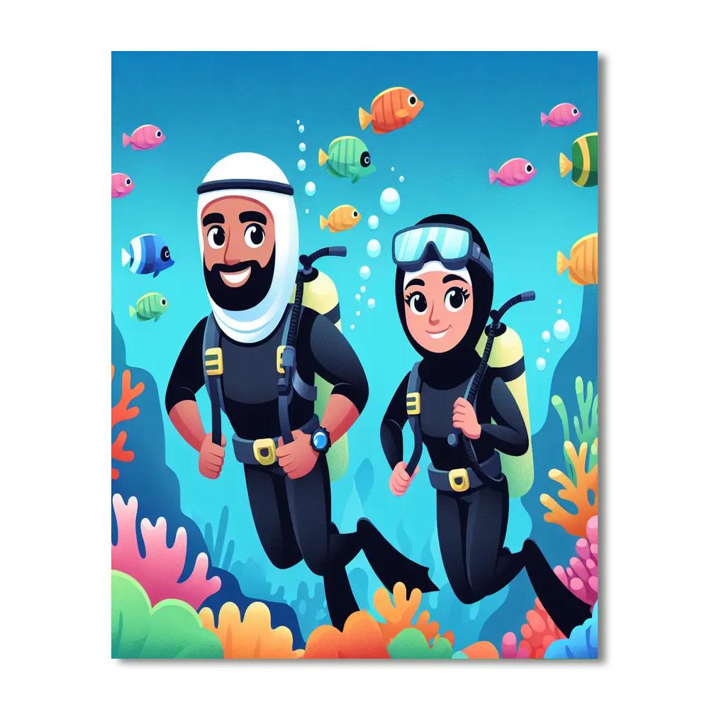 Daring Deep-sea Dive Numbered Painting Kits
