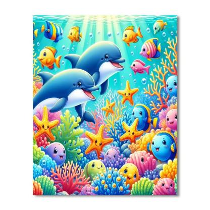 Delightful Ocean Creatures Paint By Numbers Kits
