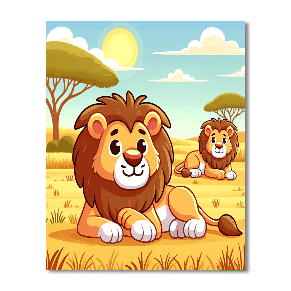 Lively Lion Lounge Paint By Color