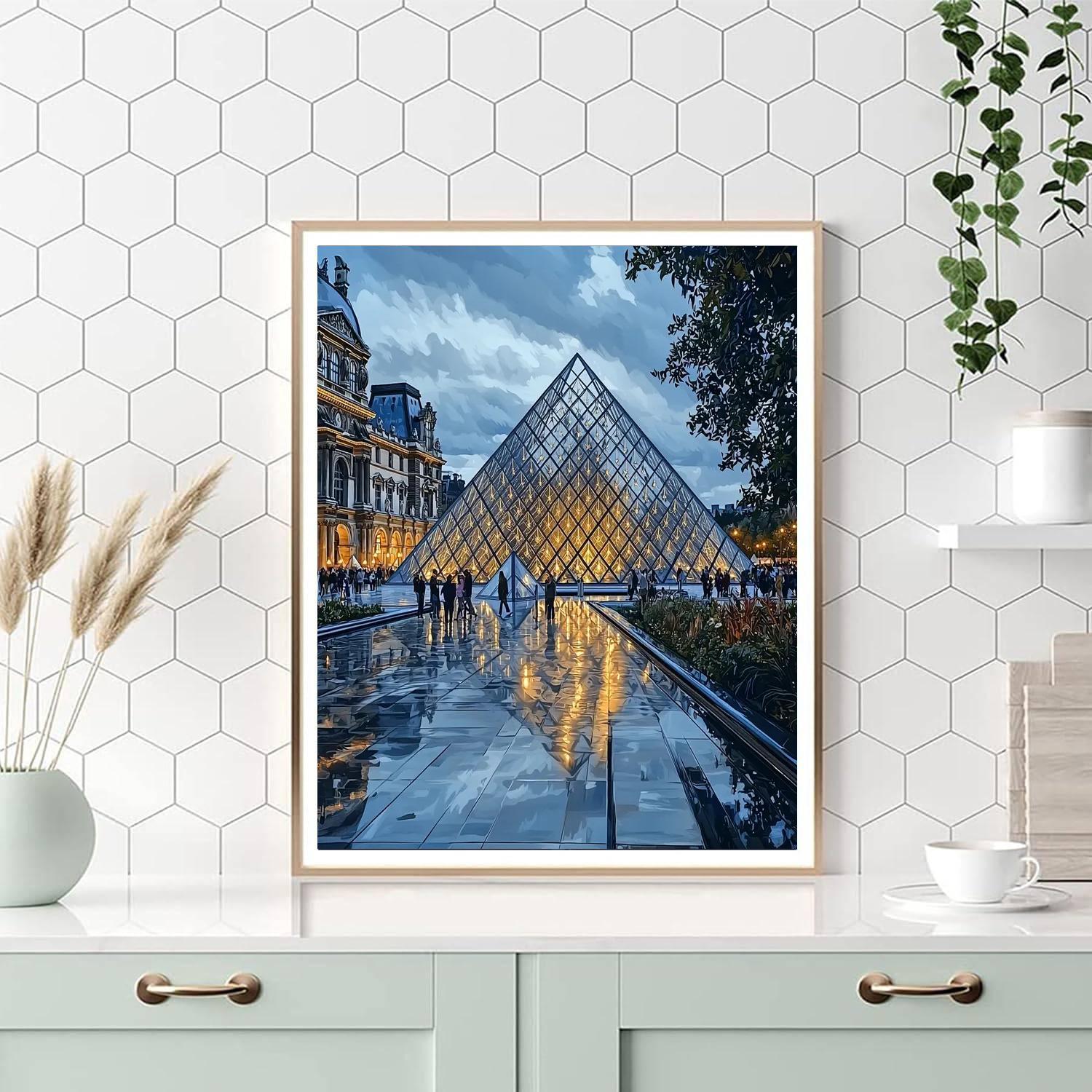 The Louvre Museum Pyramid Painting Number Kit