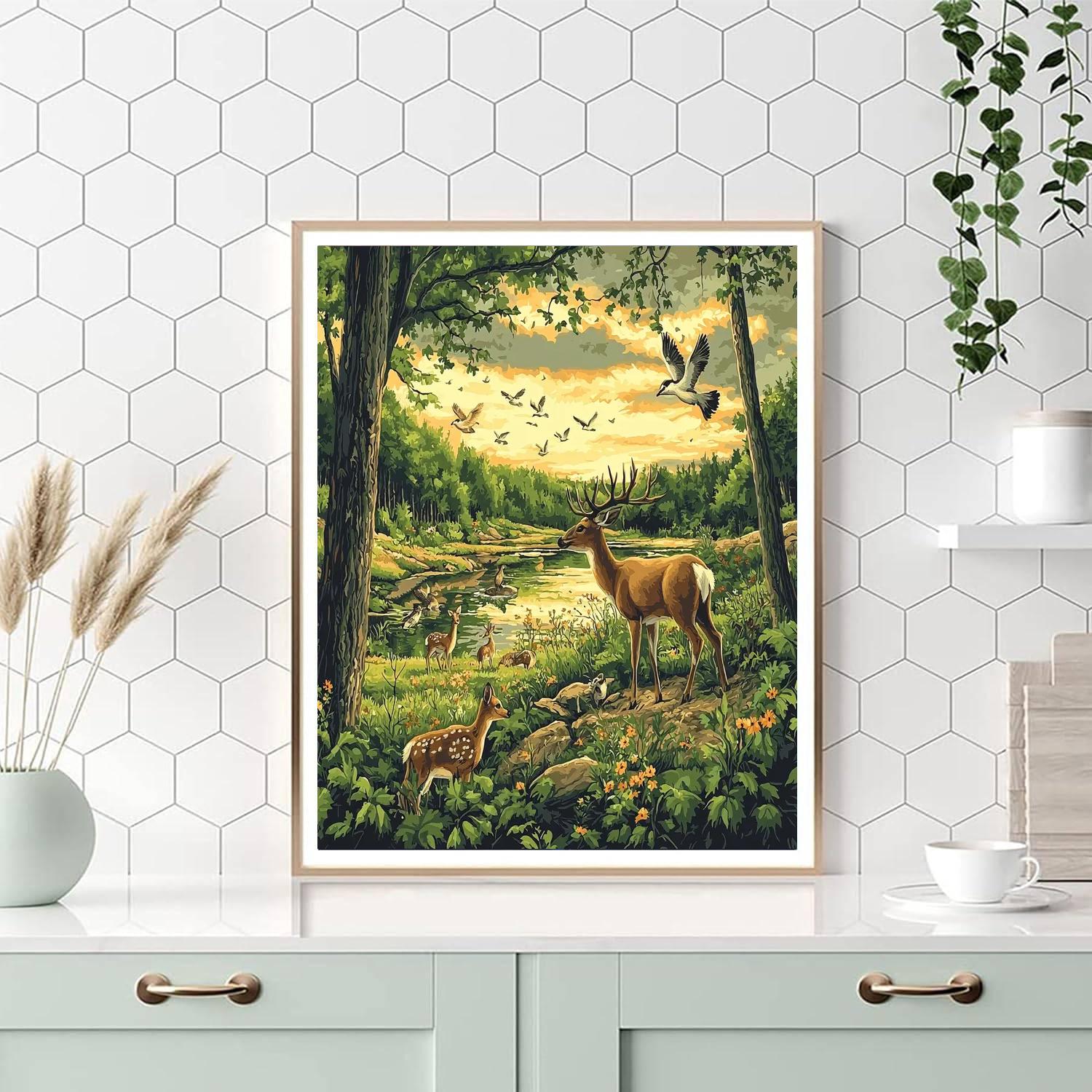 Audubon Inspired Serene Animal Kingdom  Paint By Number