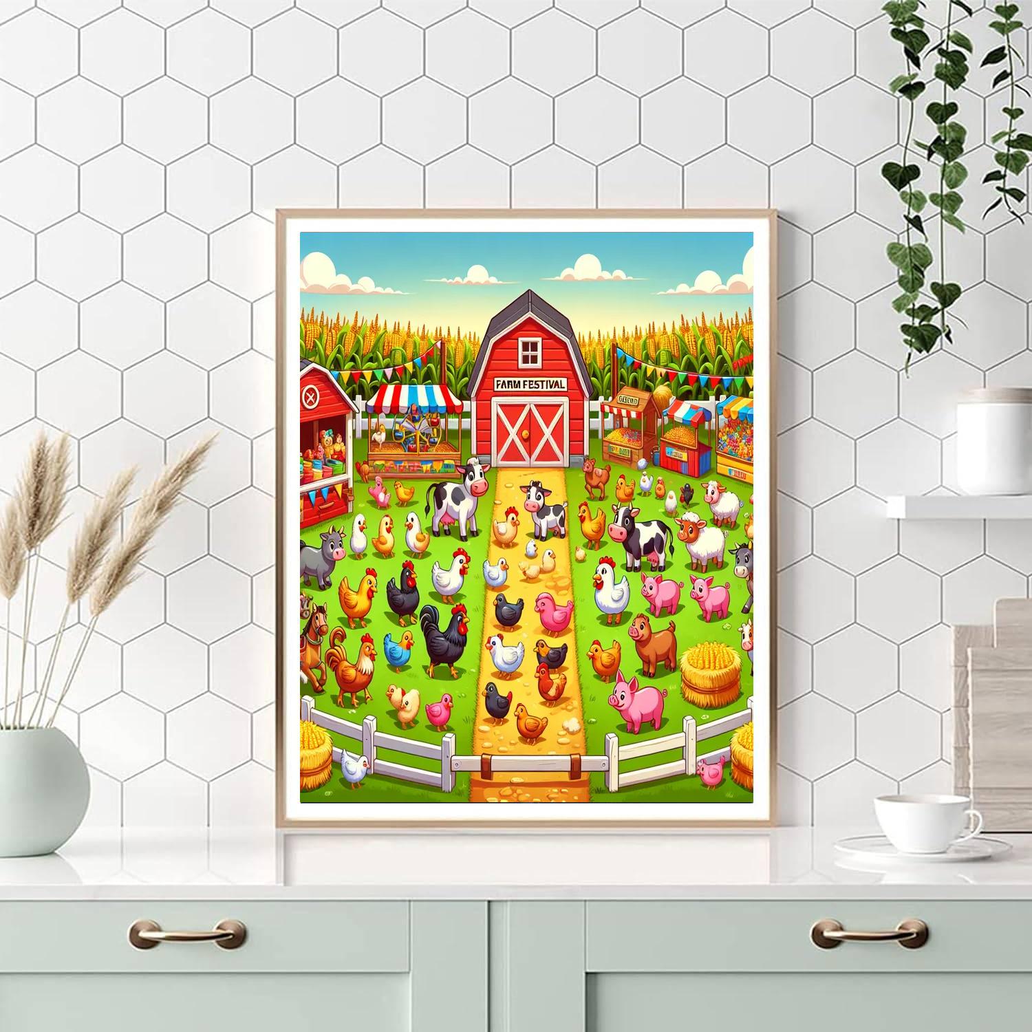 Festive Farm Festival Numbered Painting Kits