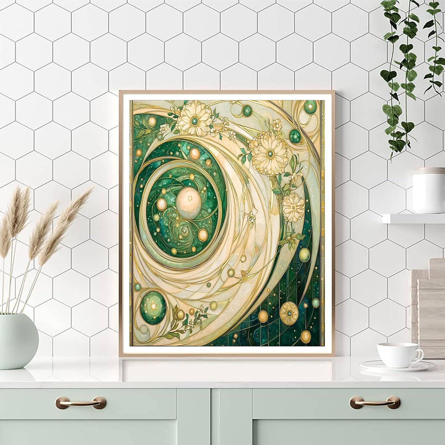 Alphonse Mucha Inspired Eternal Dance Of The Cosmos  Painting Number Kit