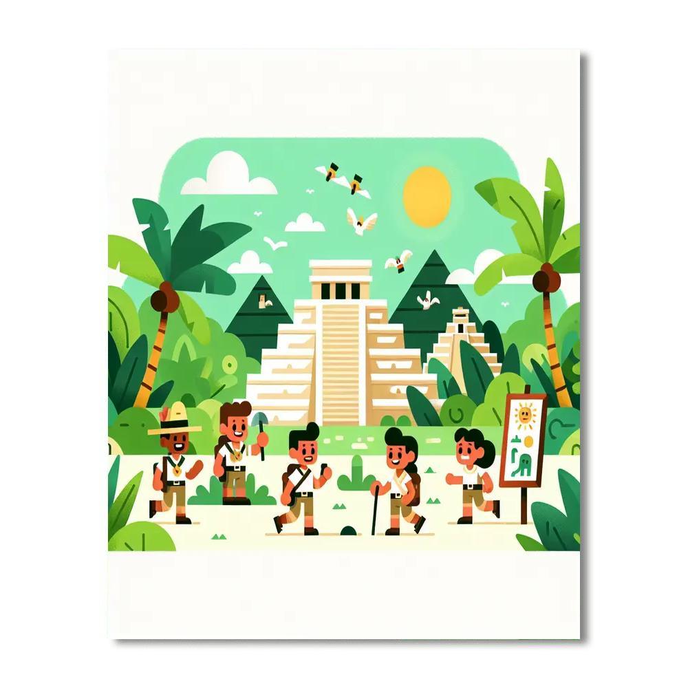Ancient Mayan Adventure Paint By Numbers Kits
