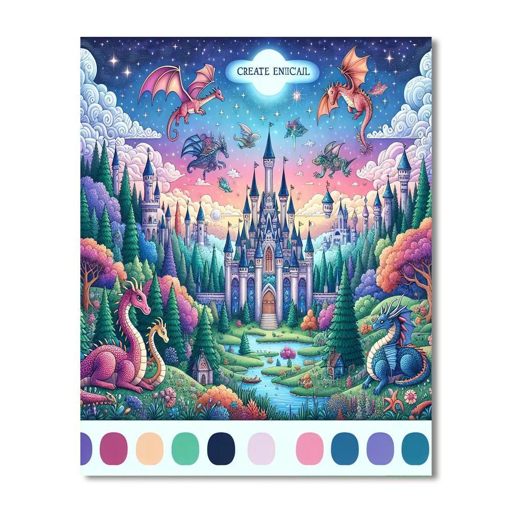 Fairy Tale Kingdom For Little Explorers Numbered Painting Kits