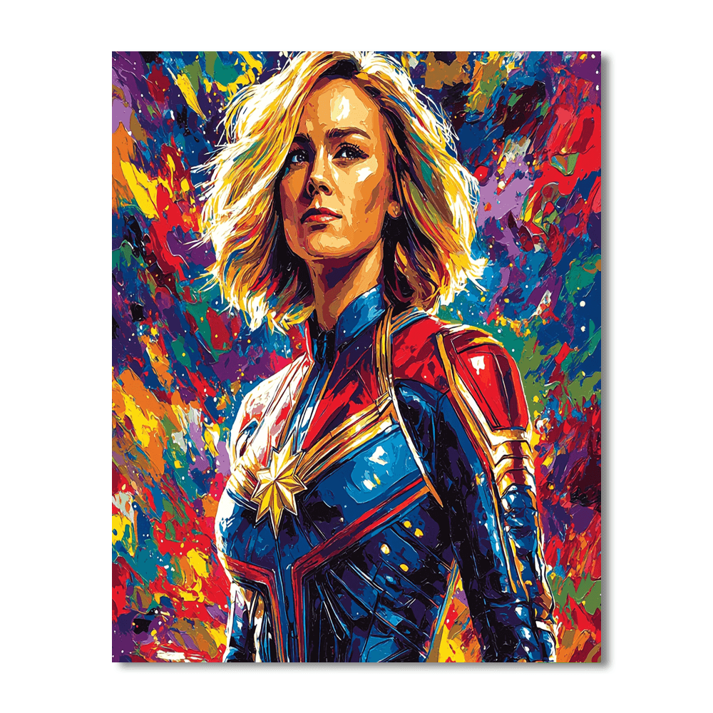 Brie Larson: The Courageous Spirit Of Captain Marvel Numbered Painting Kits