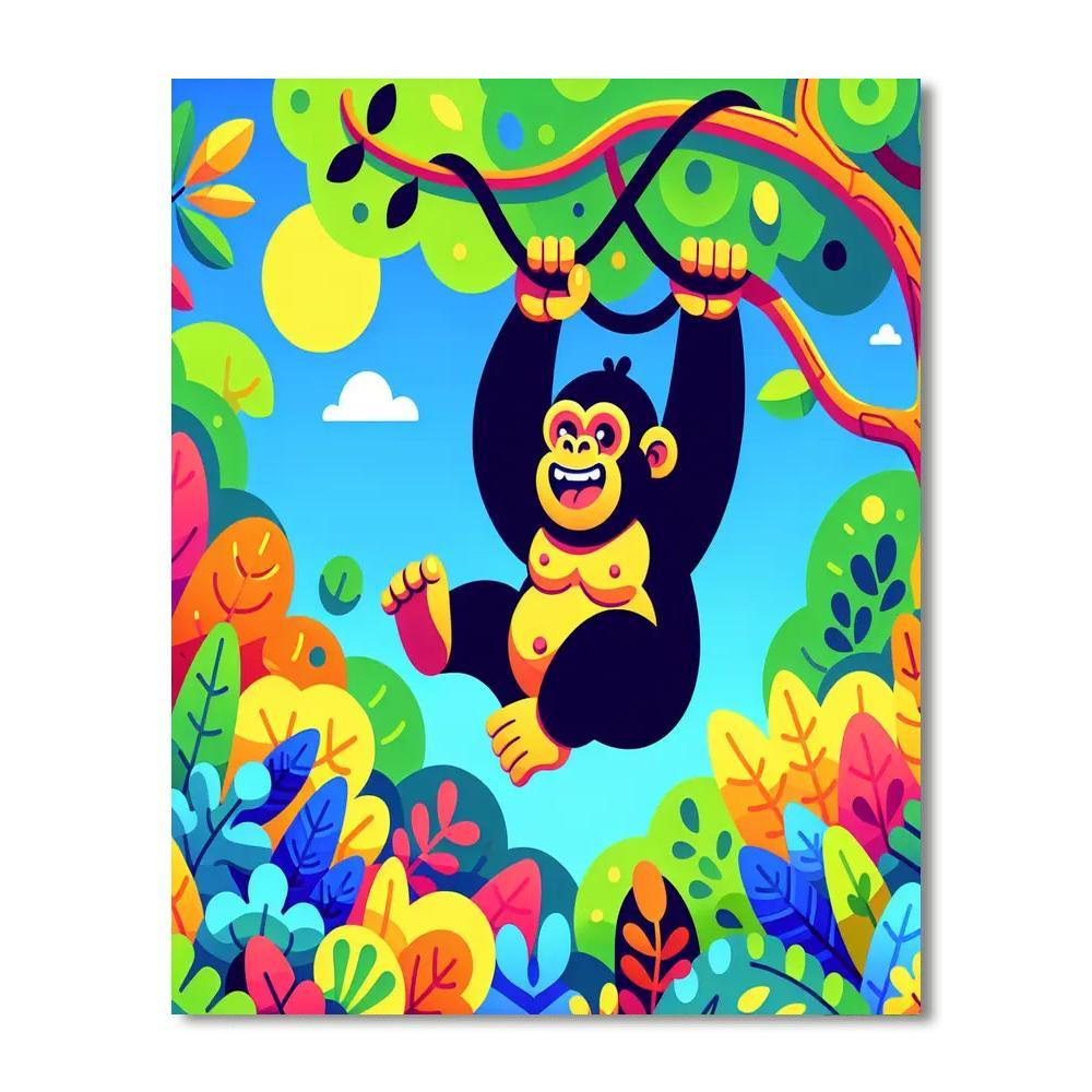 Gleeful Gorilla Numbered Painting Kits