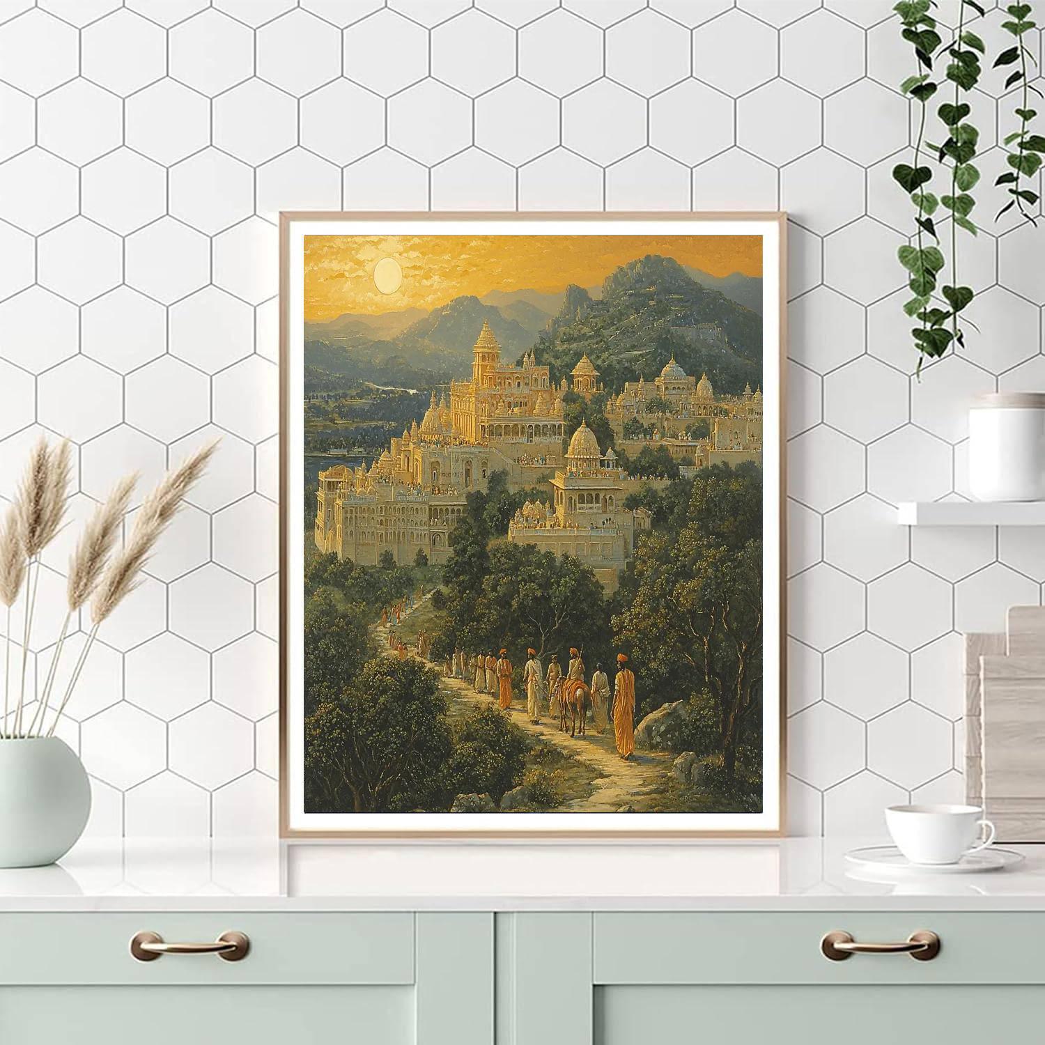 Nandalal Bose Inspired Spirit Of The Past  Number Painting