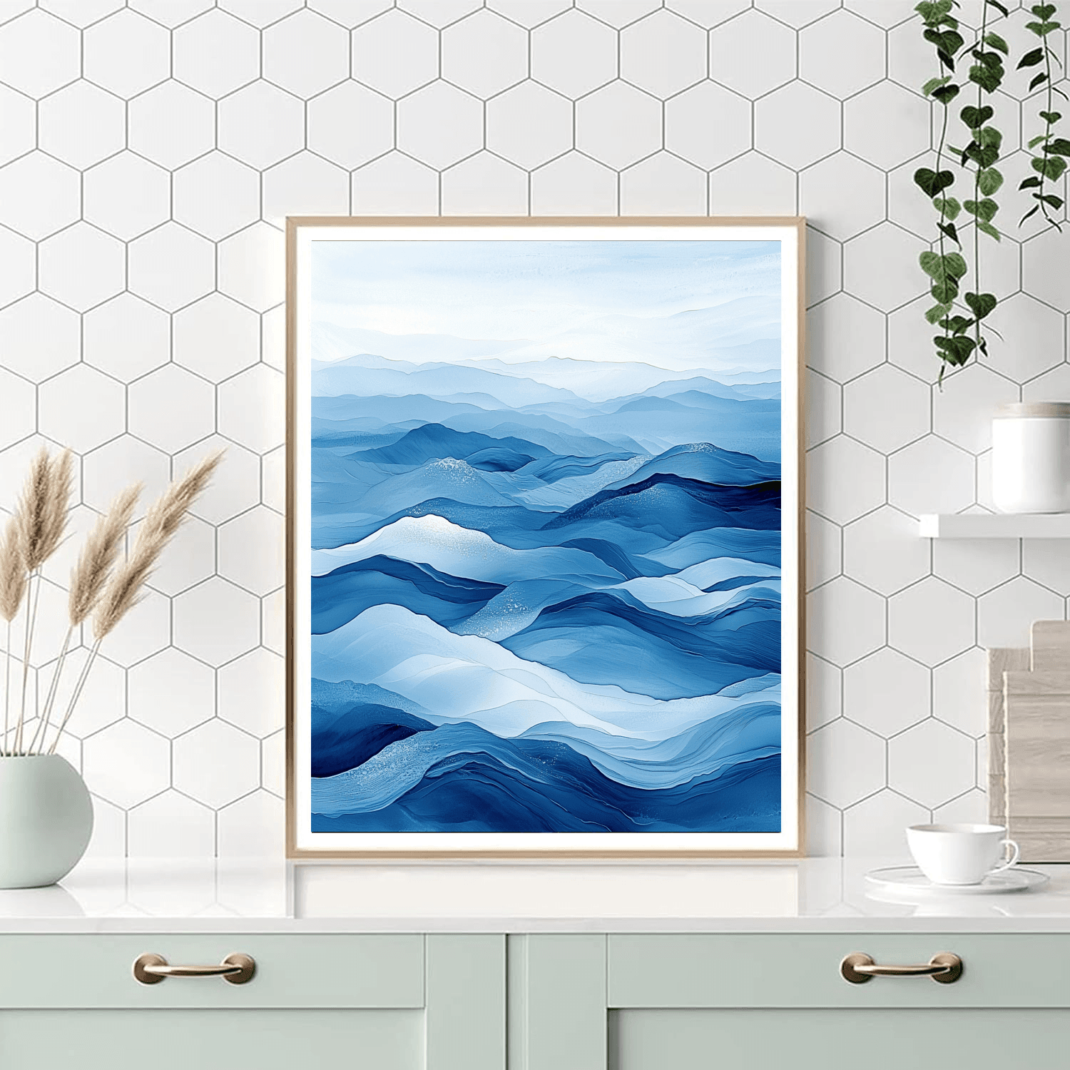 Katsushika Hokusai Inspired Harmonious Waves  Paint By Numbers Kits