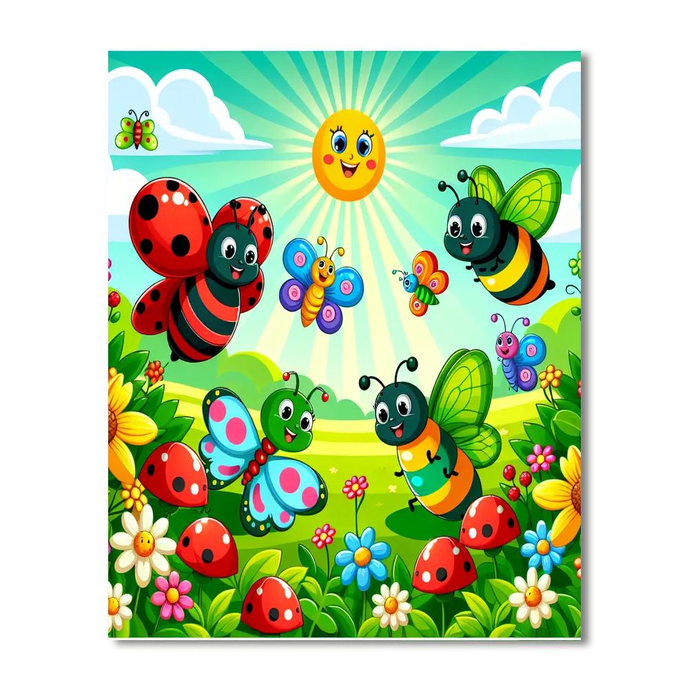Colorful Bugs Painting By Numbers Kit