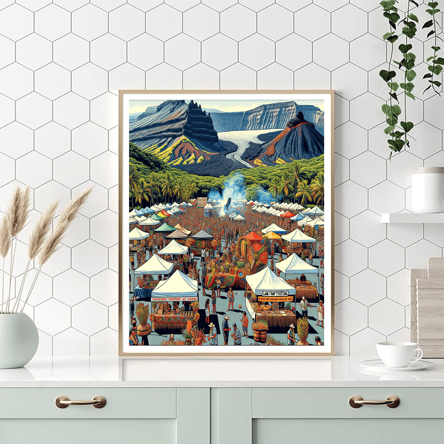 Pahoa Lava Flow Festival Painting By Numbers Kit