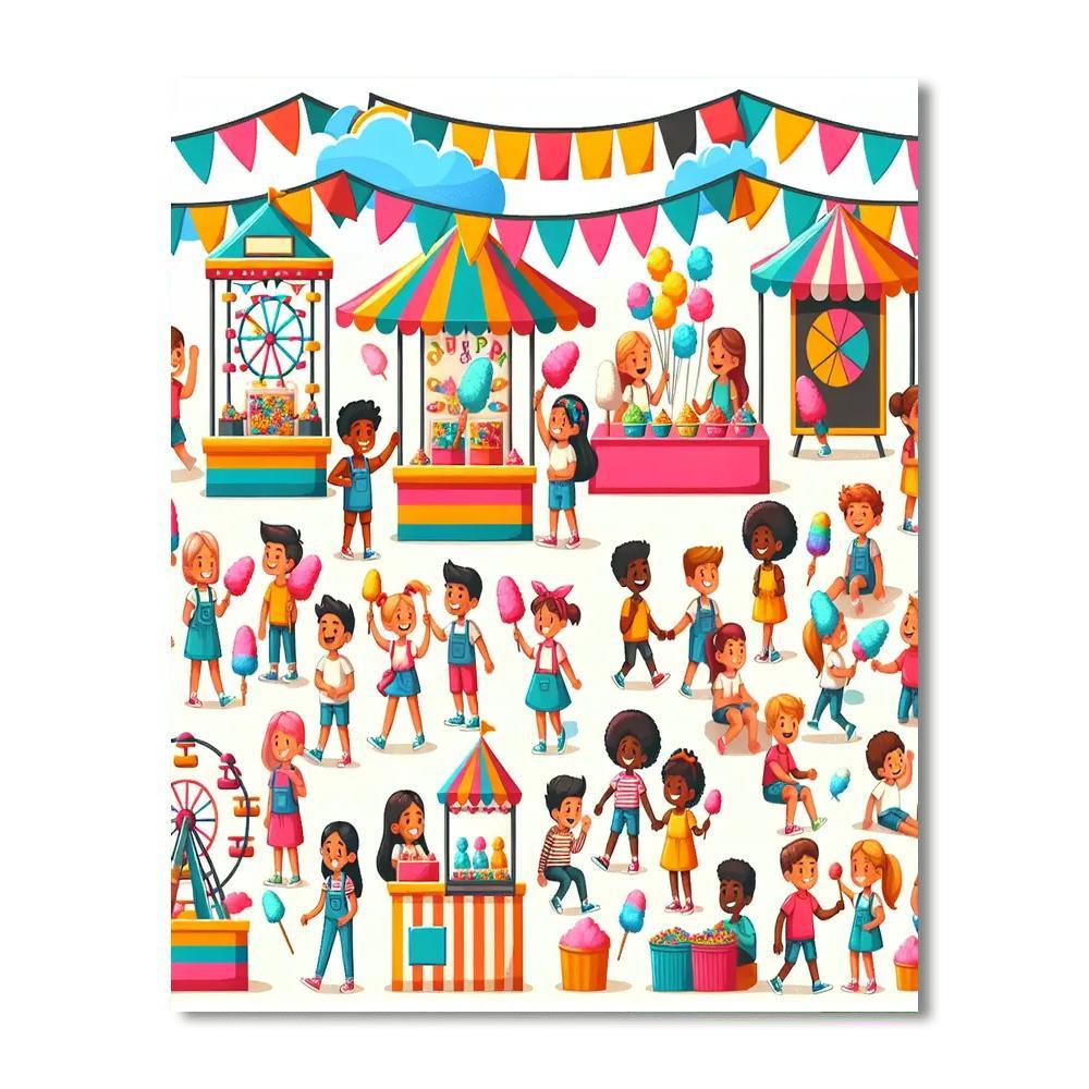 Summer Carnival Celebration Paint By Numbers Kits