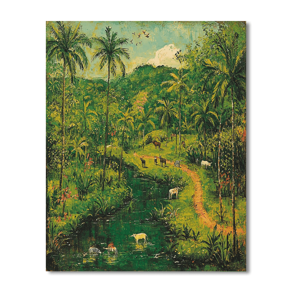 Henri Rousseau Inspired Vivid Jungle Visions  Paint By Number
