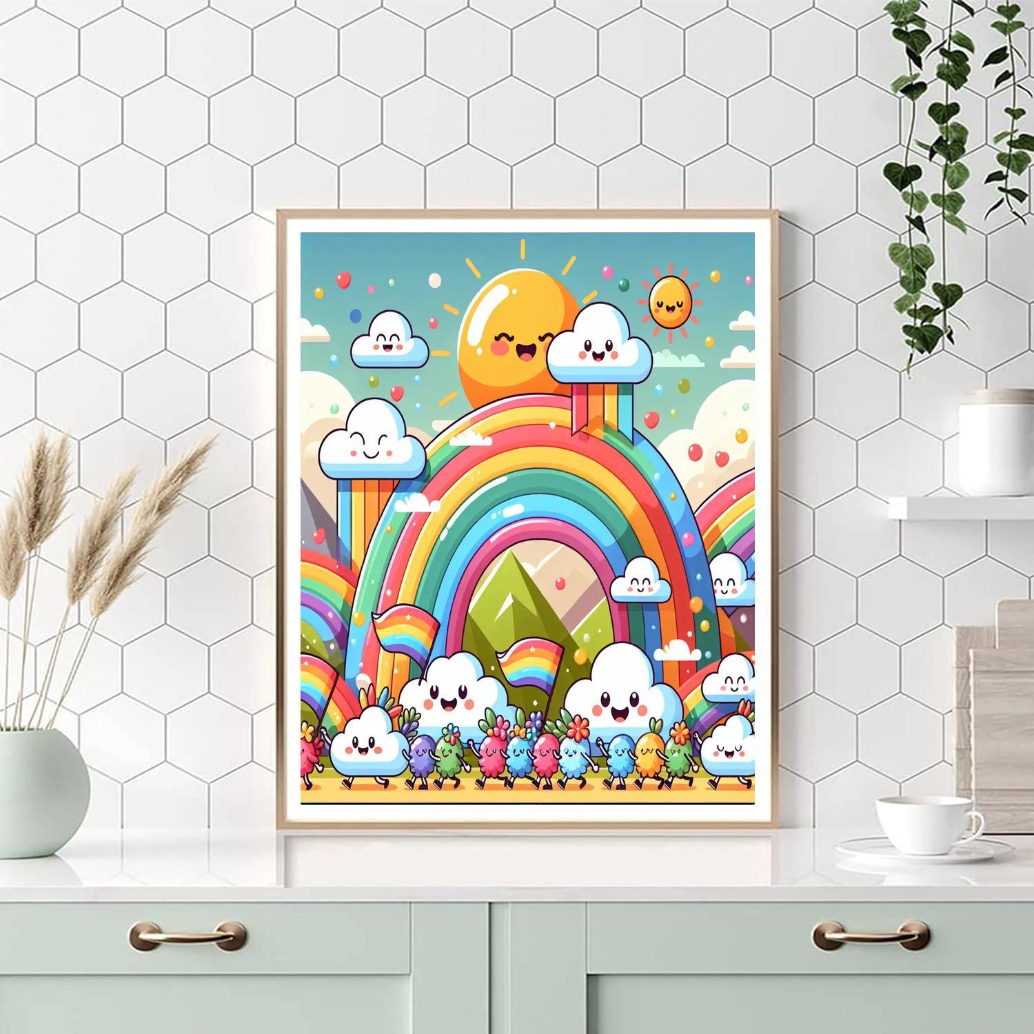 Radiant Rainbow Parade Paint By Numbers
