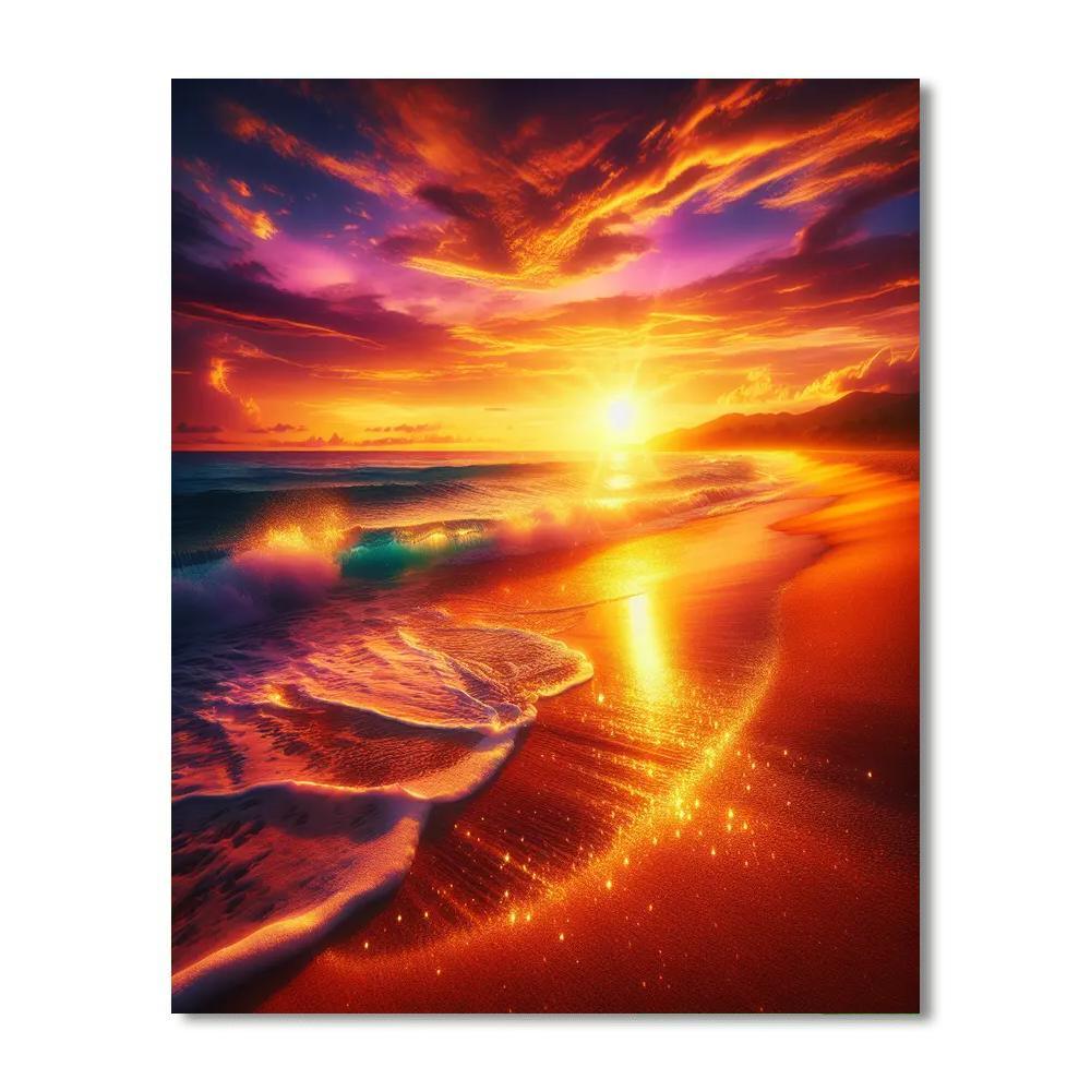 Vibrant Beach Sunset - DIY Painting By Numbers Kit – Artistry Rack