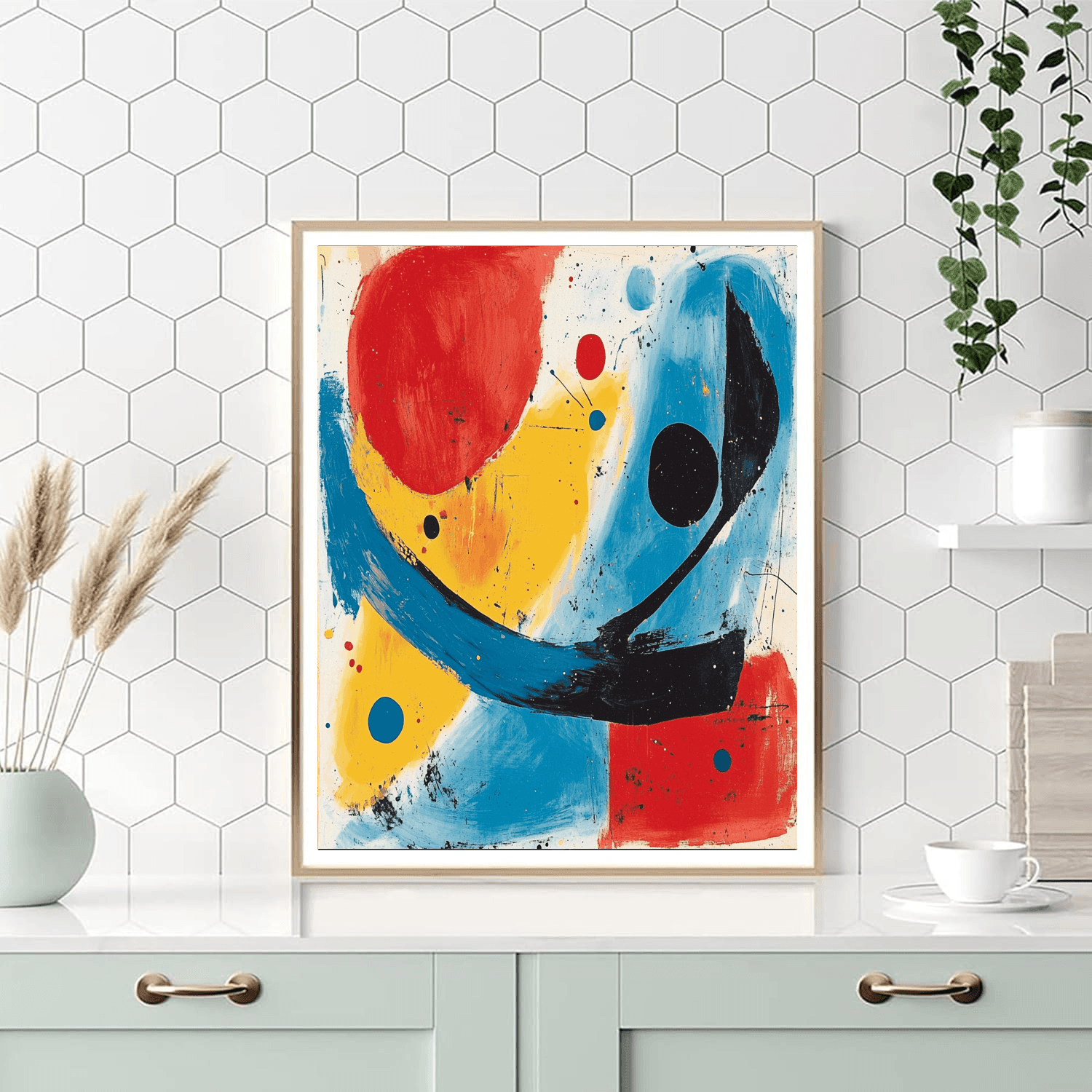 Joan Miró Inspired Energetic Abstraction  Paint By Numbers Art