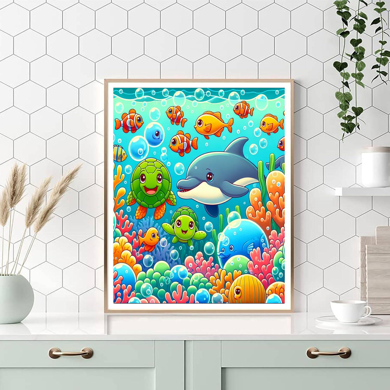Happy Undersea World Painting By Numbers Kit