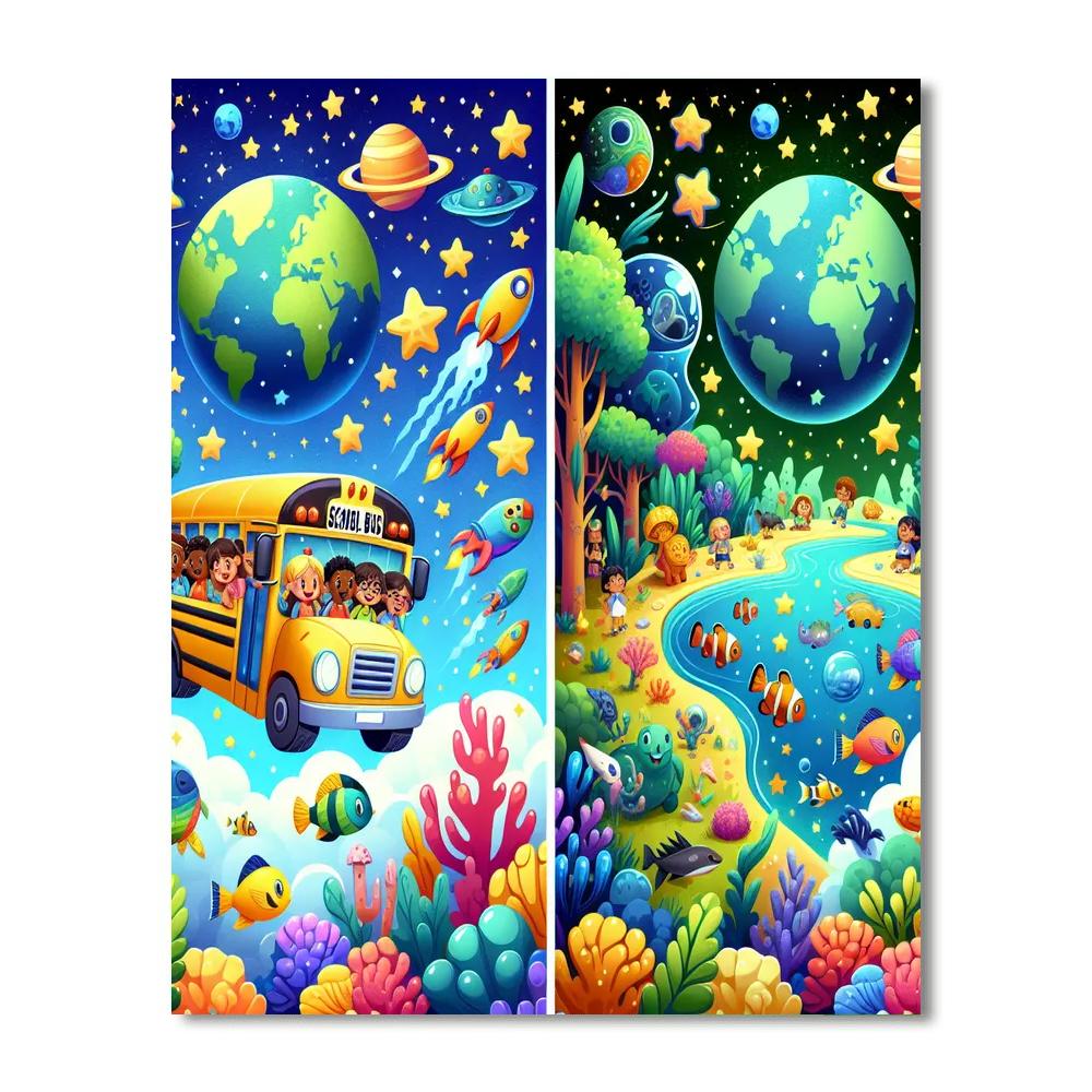 Magic School Bus Number Painting