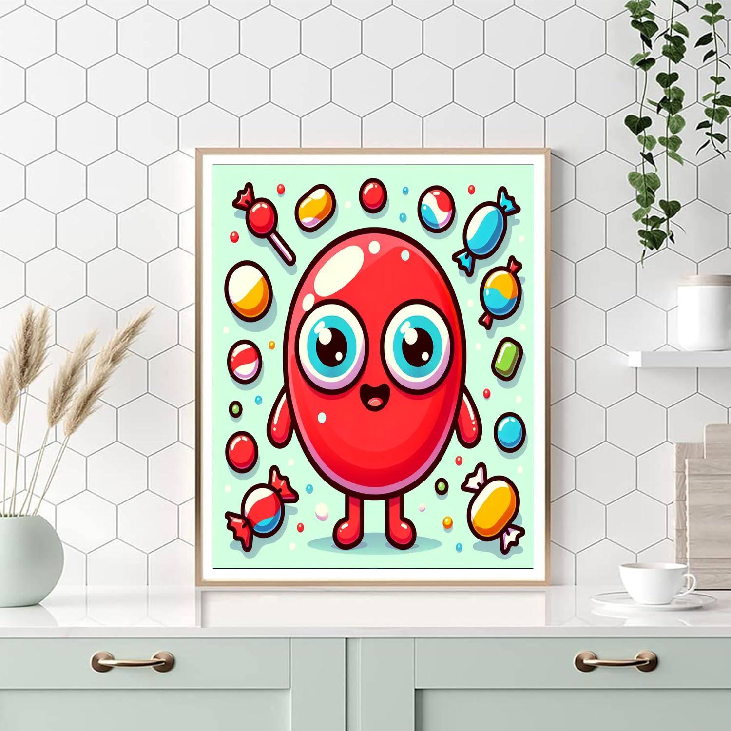 Jumpy Jellybean DIY Paint By Numbers