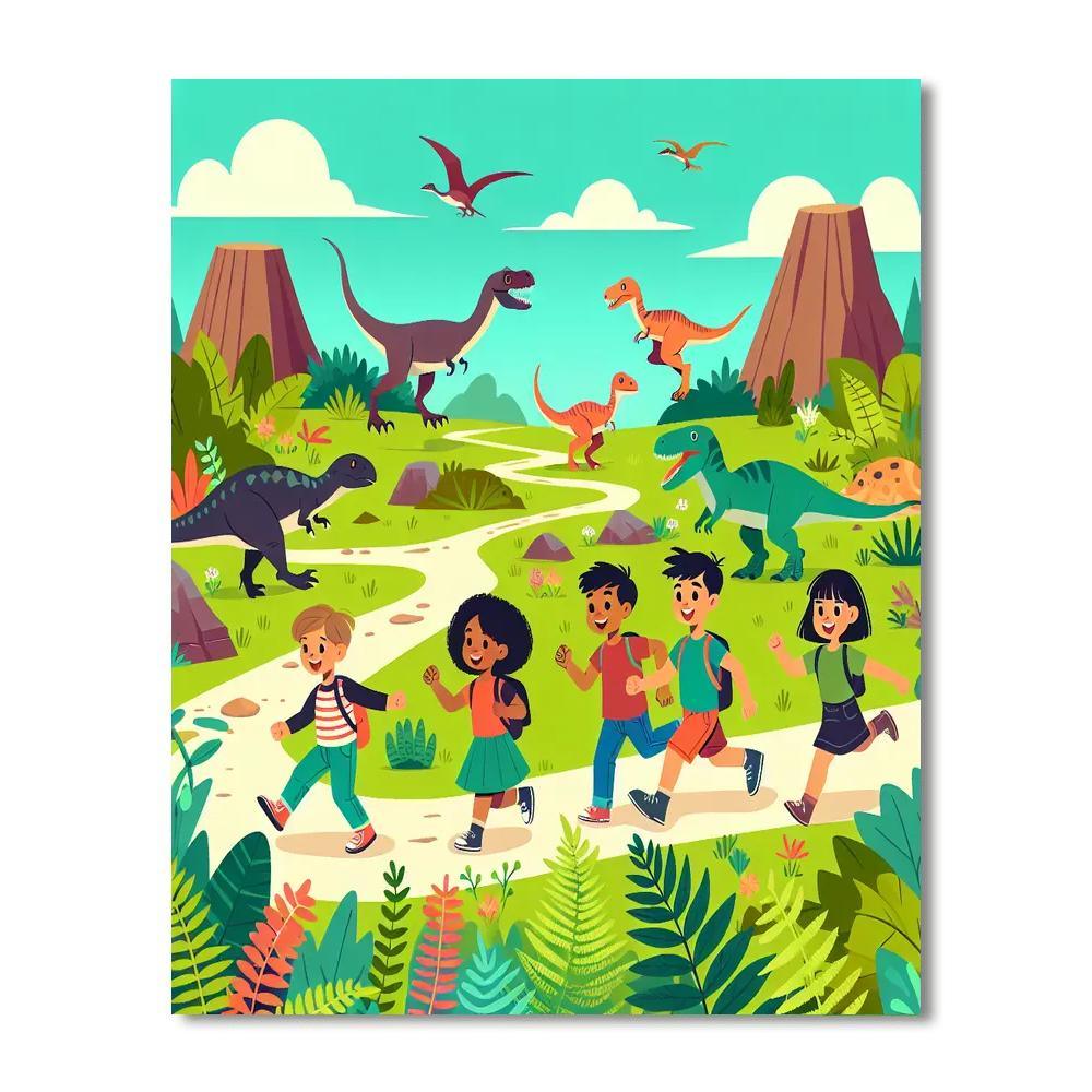 Dino Adventure Trail Painting Number Kit