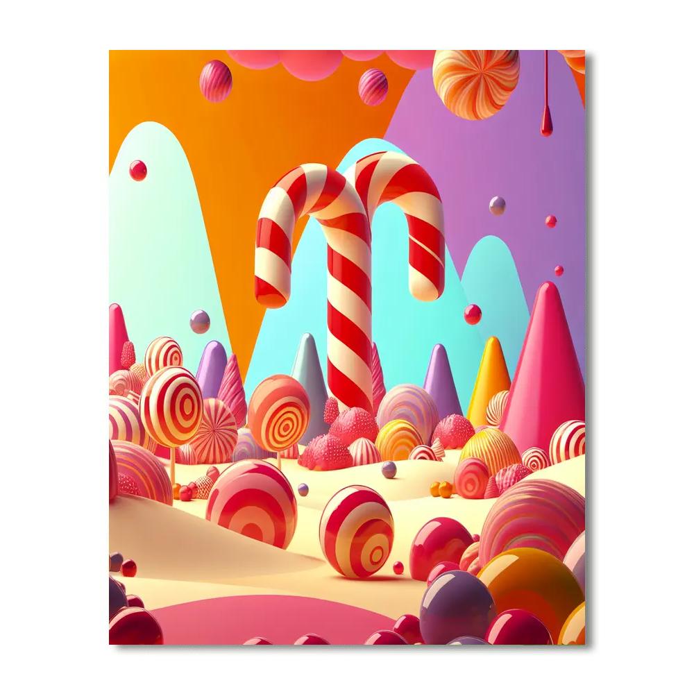 Enchanted Candyland Number Painting