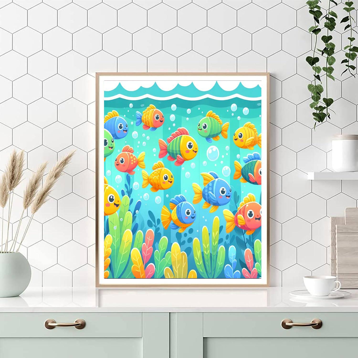 Fantastic Fishes Paint By Numbers Art