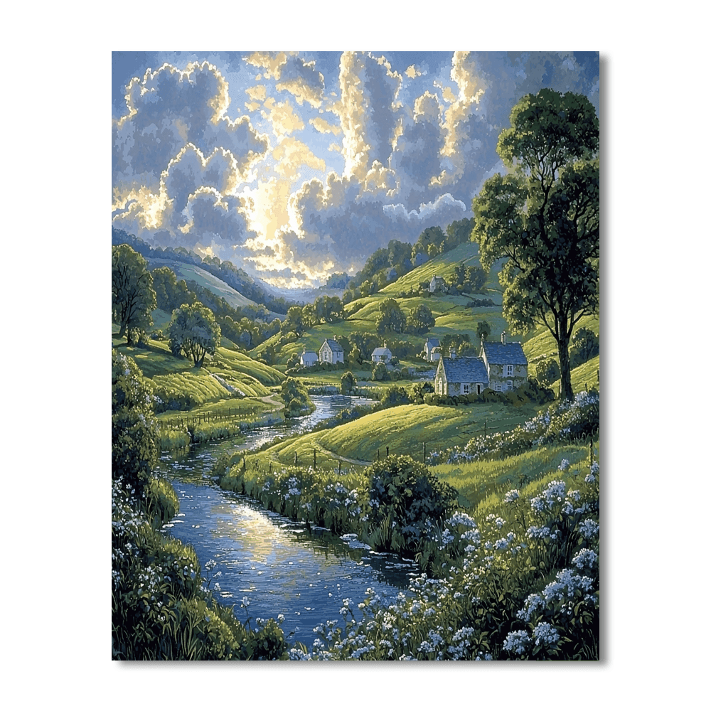 John Constable Inspired Charming Countryside Escape  DIY Paint By Numbers