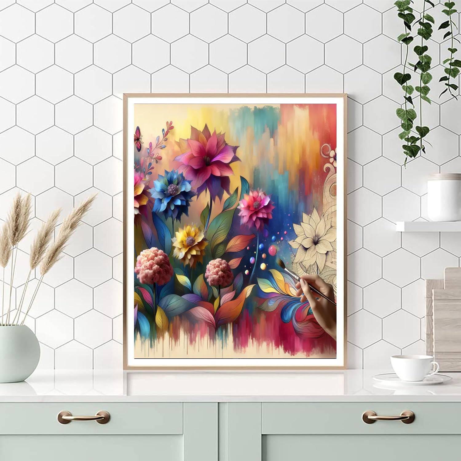 Floral Fantasy Bloom Numbered Painting Kits