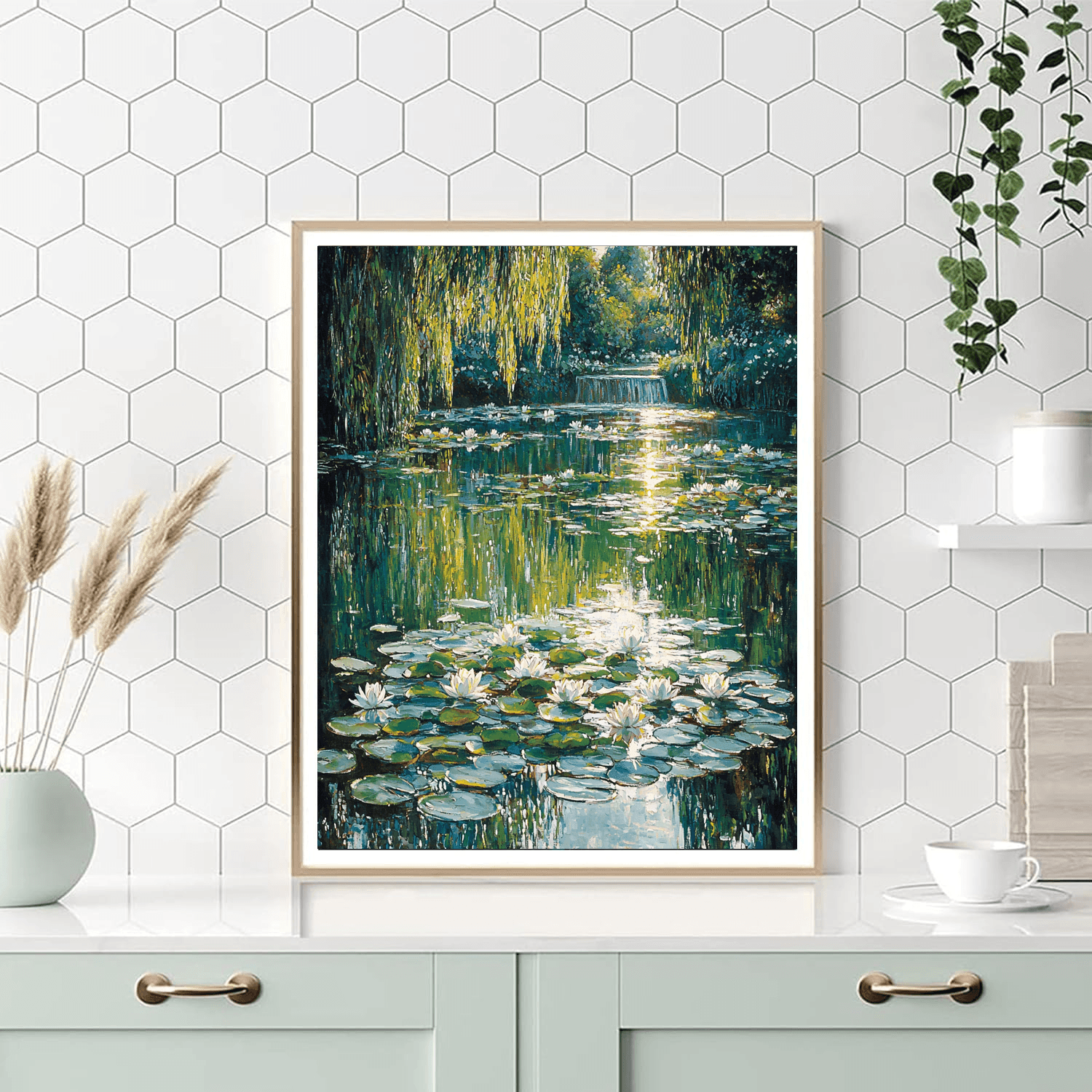 Claude Monet Inspired Monet's Dreamy Pondscape  Paint By Number