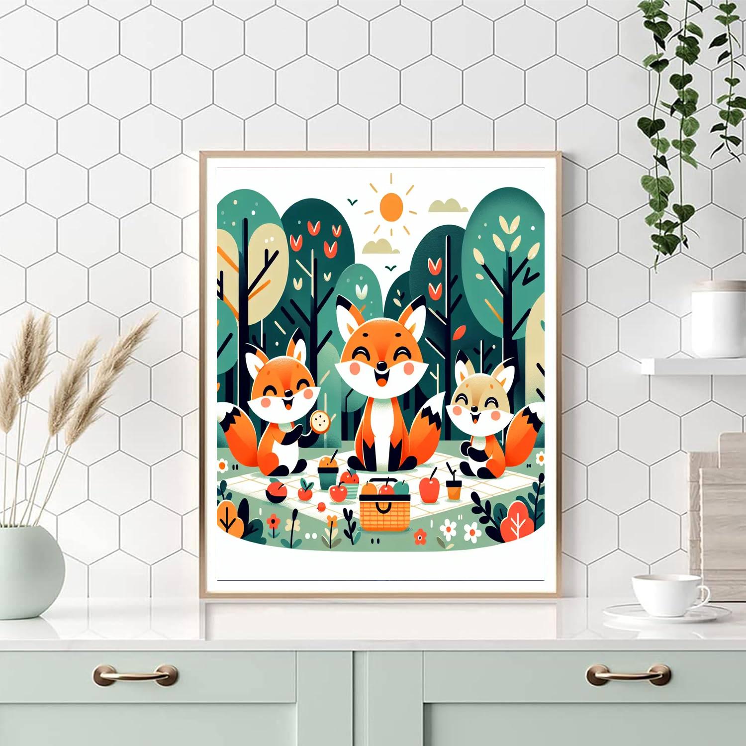 Fluffy Fox Friends Paint By Numbers Kits