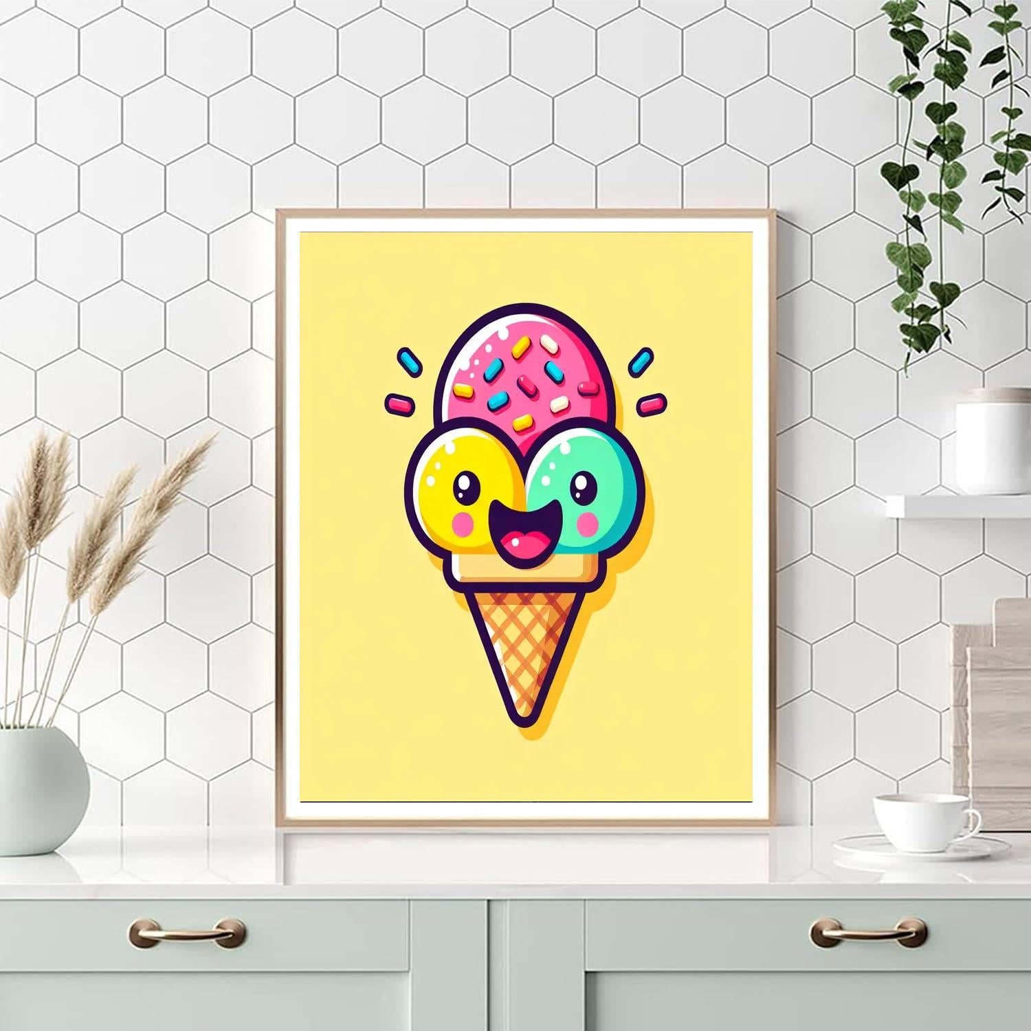 Merry Ice Cream Cone Paint By Numbers Kits