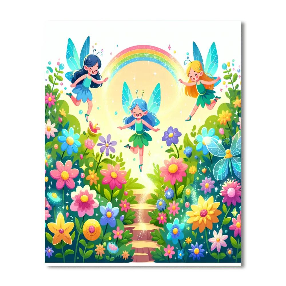 Garden Fairy Frolic DIY Paint By Numbers